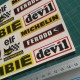 Set of Vintage sticker decal for helmet ALPINE RENAULT