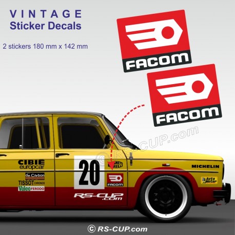 2 sticker decals FACOM for ALPINE RENAULT