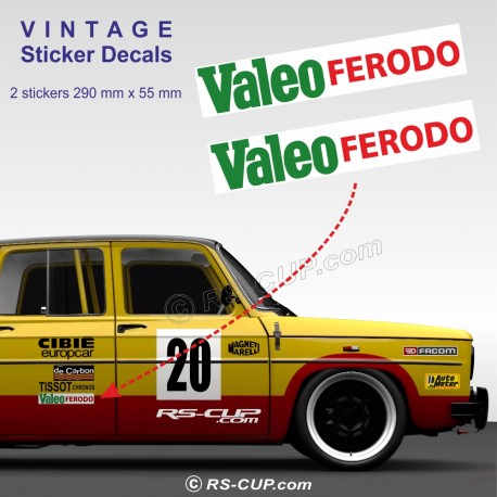 2 sticker decals VALEO FORODO for ALPINE RENAULT
