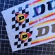 DUNLOP - 2 vintage sticker decals for ALPINE RENAULT