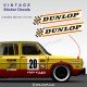 DUNLOP - 2 Aufkleber oldtimer für ALPINE RENAULT