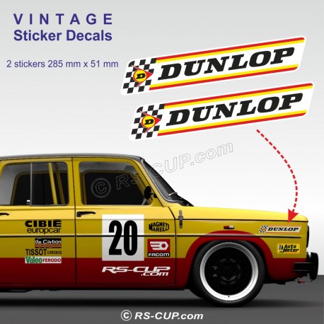 DUNLOP - 2 vintage sticker decals for ALPINE RENAULT