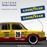 GOOD YEAR - 2 vintage sticker decals for ALPINE RENAULT