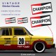 CHAMPION - 4 vintage sticker decals for ALPINE RENAULT
