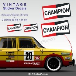 CHAMPION - 4 Aufkleber oldtimer für ALPINE RENAULT