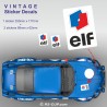 3 sticker decals ELF for ALPINE RENAULT