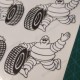 Lot de 6 stickers BIBENDUM MICHELIN pour ALPINE RENAULT et Renault Gordini