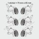 6 sticker decals BIBENDUM MICHELIN for ALPINE RENAULT