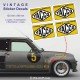 YACCO 70's - Lot de 4 stickers Vintage pour ALPINE RENAULT et Renault Gordini