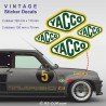 YACCO 90's - 4 Aufkleber oldtimer für ALPINE RENAULT