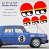 5 Aufkleber MICHELIN für ALPINE RENAULT oldtimer