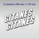 GITANES - 2 sticker decals 45 cm for ALPINE RENAULT