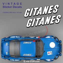 GITANES - 2 sticker decals 45 cm for ALPINE RENAULT