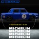 4 sticker MICHELIN Vintage RENAULT GORDINI pour R8 R12 et ALPINE