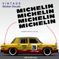 4 Vintage MICHELIN Aufkleber RENAULT GORDINI R8 R12
