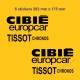 6 Cibié Europcar Tissot  vintage sticker decal RENAULT GORDINI