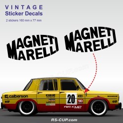 2 Vintage MAGNETI MARELLI  Aufkleber RENAULT GORDINI R8 R12