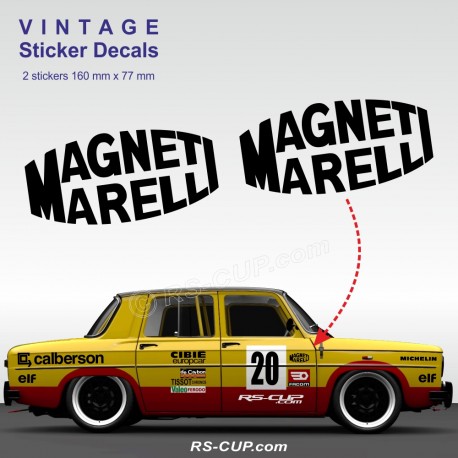 2 MAGNETI MARELLI  vintage sticker decal RENAULT GORDINI