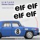 Lot de 4 stickers ELF 14 cm pour ALPINE RENAULT et Renault Gordini