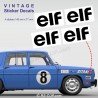 4 sticker decals ELF 14 cm for ALPINE RENAULT