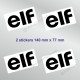 4 Aufkleber ELF 14 cm für ALPINE RENAULT