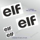 Lot de 4 stickers ELF pour ALPINE RENAULT et Renault Gordini