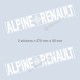2 sticker ALPINE RENAULT 57 cm