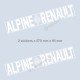 Aufkleber Startnummer TYPE 1 für ALPINE RENAULT