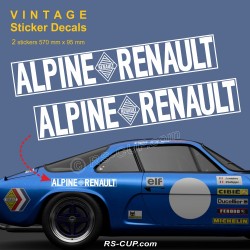2 race number plate decal TYPE 1 for ALPINE RENAULT