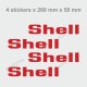 SHELL - 4 sticker Vintage RENAULT GORDINI pour R8 R12 et ALPINE