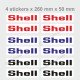 SHELL - 4 Vintage-Aufkleber mit weißem Hintergrund für RENAULT GORDINI R8 R12