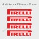 PIRELLI - 4 vintage sticker decal RENAULT GORDINI