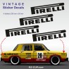 PIRELLI - 4 vintage sticker decal RENAULT GORDINI
