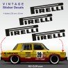 PIRELLI - 4 sticker Vintage RENAULT GORDINI pour R8 R12 et ALPINE