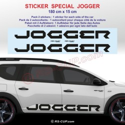 JOGGER - Autocollant pour bas de caisse DACIA - Lot de 2 stickers