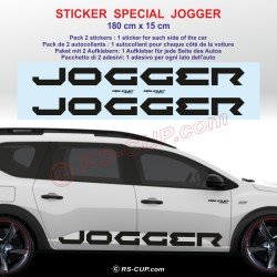 JOGGER - Autocollant pour bas de caisse DACIA - Lot de 2 stickers