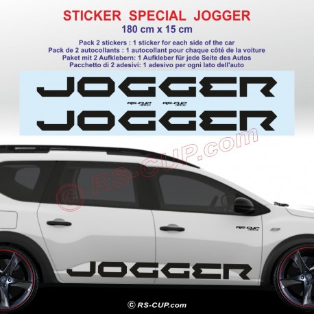 JOGGER - Autocollant pour bas de caisse DACIA - Lot de 2 stickers