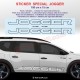JOGGER - Autocollant pour bas de caisse DACIA - Lot de 2 stickers