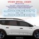 2 DACIA-Logo outline 2024 Seitenstreifen Aufbleber für Duster II