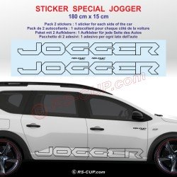 JOGGER - Autocollant pour bas de caisse DACIA - Lot de 2 stickers