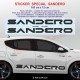 2 DACIA Logo outline 2024 side skirt decal for Duster II