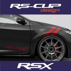 RSX Seitenstreifen Aufkleber für RENAULT SPORT RS Clio Twingo Megane Captur