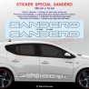 SANDERO outline - Side skirt sticker decals for Dacia - Set of 2 stickers