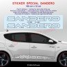 SANDERO outline - Side skirt sticker decals for Dacia - Set of 2 stickers