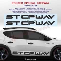 JOGGER - Autocollant pour bas de caisse DACIA - Lot de 2 stickers