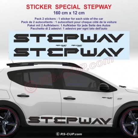 2 DACIA Logo outline 2024 side skirt decal for Duster II