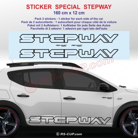 JOGGER - Autocollant pour bas de caisse DACIA - Lot de 2 stickers