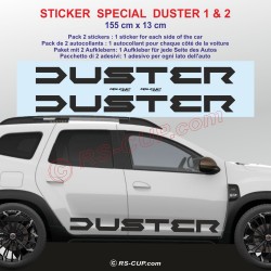 2 DACIA-Logo outline 2024 Seitenstreifen Aufbleber für Duster II