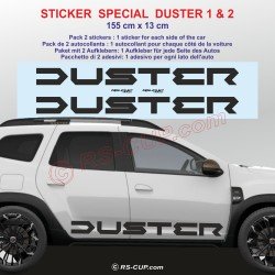 2 DACIA Logo outline 2024 side skirt decal for Duster II