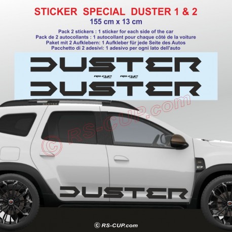 2 DACIA Logo outline 2024 side skirt decal for Duster II